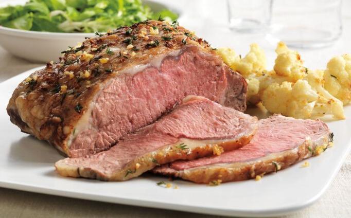 Herb-Topped Beef Roast with Roasted Cauliflower